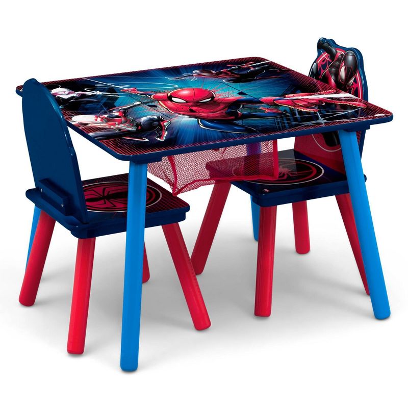 Delta Children Spider-Man Kids&#39; Table and Chair Set with Storage (2 Chairs Included) - Greenguard Gold Certified - 3ct, 5 of 8