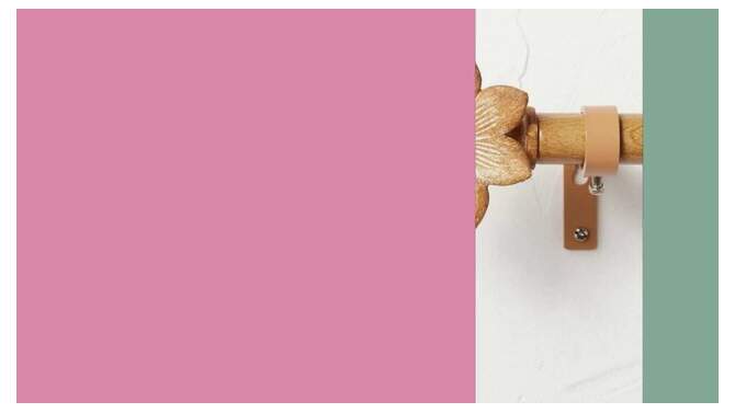 Flower Faux Wood Curtain Rod Natural Wood - Opalhouse™ designed with Jungalow™, 2 of 8, play video