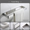 4-Piece Bathroom Hardware Accessories Set Polished Chrome Towel Bar Set Square Towel Holder Kit Stainless Steel Wall Mounted - 3 of 4