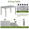 FONTOI 5-Piece Rectangular Wooden Dining Table Set with Upholstered Chairs and Crystal Edge Detailing for Modern Home Dining, Grey, 45.5"*28.5"*30" - 4 of 4