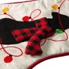 FIONECA LED Embroidered Linen Christmas Cat Stocking - 3 of 4