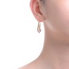 Guili Sterling Silver Earrings with Heart-Shaped Colored Cubic Zirconia and 14K Gold Plating, Adding a Touch of Sparkle and Sophisticated Elegance - 2 of 3