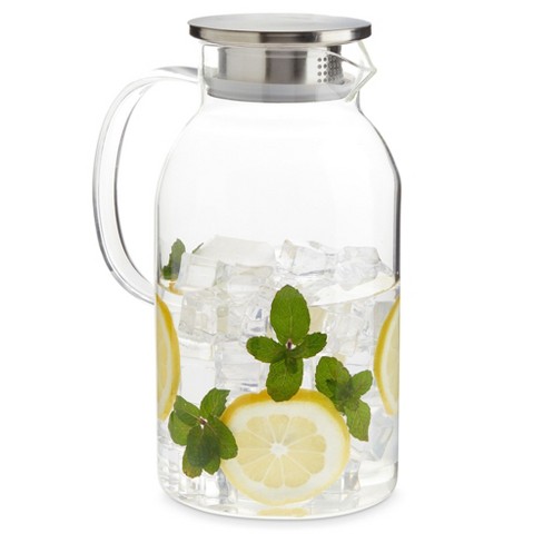 Okuna Outpost 68 Oz / 2 Liter Glass Pitcher with Lid and Spout - Carafe for Water, Juice and Other Drinks (Clear) - image 1 of 4