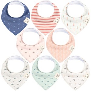 8pk Organic Baby Bandana Bibs, Baby Drool Bibs for Baby Boy, Girl, Baby Bibs for Infant, Newborn - 1 of 4