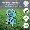Big Dot of Happiness Two Cool - Boy - Yard Sign and Outdoor Lawn Decorations - Blue 2nd Birthday Party Yard Signs - Set of 8 - 3 of 4