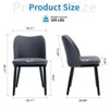 Dining Chairs Set of 2, Upholstered Fabric Side Chairs with Padded Seat and Wood Legs, Modern Dining Room Chairs for Kitchen, Living Room, Restaurant - 2 of 4