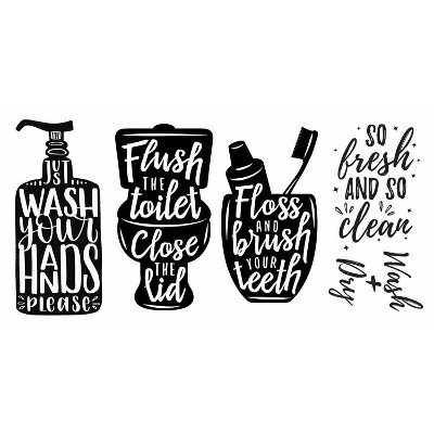 Wash Your Hands Soap Quotes Peel and Stick Wall Decal - RoomMates