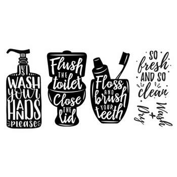 Wash Your Hands Soap Quotes Peel and Stick Wall Decal - RoomMates