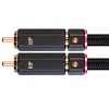 Monoprice Male RCA Two Channel Stereo Audio Cable - 15 Feet - Black, Gold Plated Connectors, Double Shielded With Copper Braiding - Onix Series - image 4 of 4