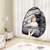 CAVINAS Swing Hammock Egg Chair without Stand,Hanging Chair with Foldable Frame and UV Resistant Cushion,Patio Swing for Backyard Balcony Porch - 2 of 4
