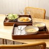 Attop Acacia Wooden Serving Trays with Handles for Eating, Appetizers, Food, Snacks, or Home Decor, Large Wood Bed Tray or TV Tray - 2 of 4