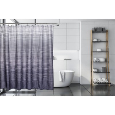 Ombre Line Shower Curtain Gray - Moda at Home
