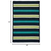 Colonial Mills Painter Stripe Braided Rug, Navy Waves 4'x6', Rectangle Shape - 2 of 2