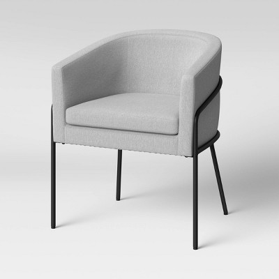 Modern Metal Base Barrel Chair Gray - Project 62™