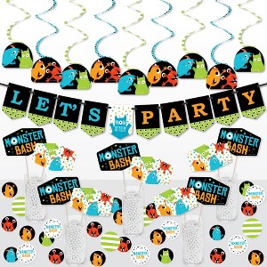Big Dot of Happiness Monster Bash - Little Monster Birthday Party or Baby Shower Supplies Decoration Kit - Decor Galore Party Pack - 51 Pieces - 1 of 4