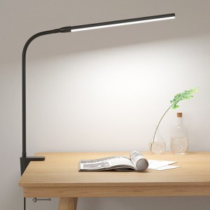 Lepro LED Clip-on Desk Lamp, Dimmable USB Reading Light with Clamp, 3 Color Modes, 10 Brightness Levels, for Home, Office, Dorm, Nail Table - 1 of 4