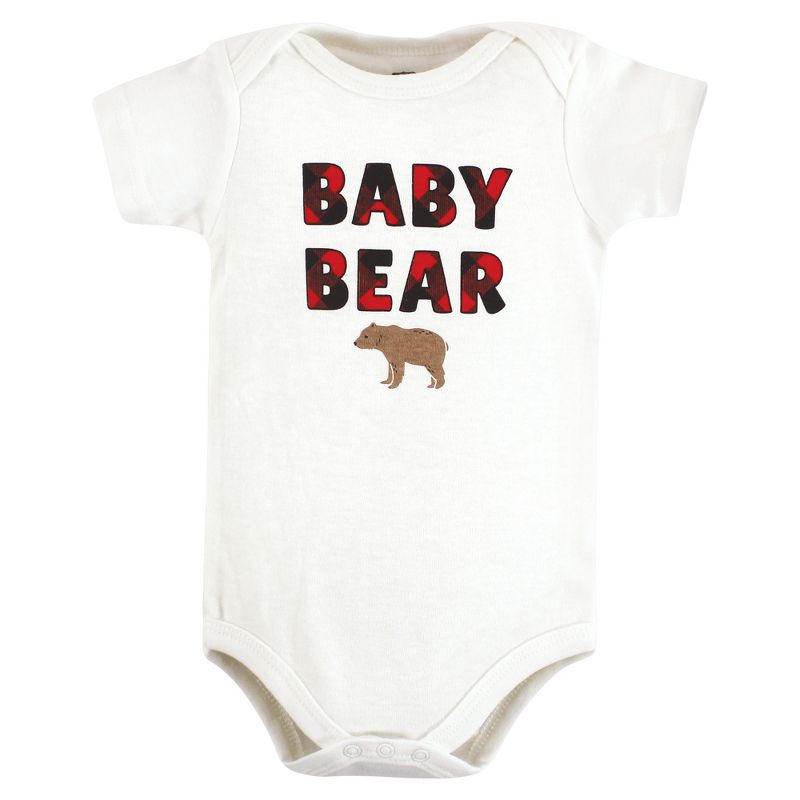 Hudson Baby Cotton Bodysuits, Brown Bear, 3 of 10