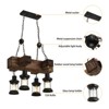 YIYIBYUS Vintage Industrial 4-Light Wooden Hanging Pendant Light With Shade - 4 of 4