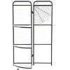 J&V TEXTILES Foldable 4 Tier Corner Shelf, Metal Corner Plant Stand with Black Frame and Transparent Shelves, Corner Display Rack - 4 of 4