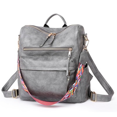 Women's large capacity backpack, suitable for commuting to work and traveling, Grey