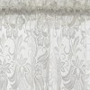 Habitat Limoges Sheer Rod Pocket Flat Valance Floral Lace Design Delicate Scalloped Bottom Hem 55" x 15" White - 3 of 3