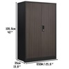 Munora Metal Storage Cabinet with Locking Doors and Adjustable Shelf, Folding Filing Storage Cabinet for Home Office, School, Garage, Black - 2 of 4