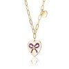Guili Sterling Silver High Quality Gold Plated Heart Paper Clip Chains Necklace: A Stylish and Durable Statement Piece - 2 of 4
