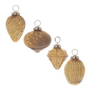 Gold Holiday Ornaments (Set of 8) - 1 of 4