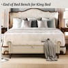 Arceso Storage Bench,50” Queen Linen Tufted Button End of Bed Bench, Upholstered Bedroom Bench,Ottoman Bench for End of Bed Living Room, Entryway - 3 of 4