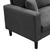 NicBex 74.8 Inch Corduroy High Resilience 3-Seater Sofa with 2 Throw Pillows for Living Room,Bedroom,Apartment - 4 of 4