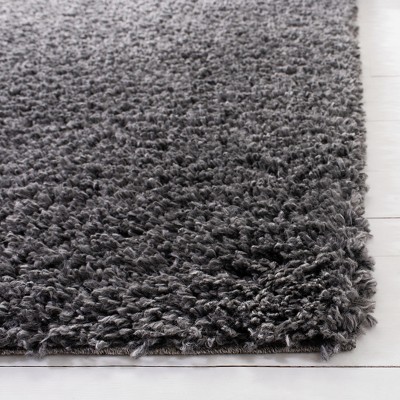 Charcoal Rectangular Shag Area Rug 5'3" x 7'6"