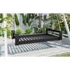 CAVINAS Twin Size Outdoor Swing Bed with Hemp Ropes,Acacia Wood Porch Swing for Courtyard,Garden - 2 of 4