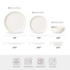 12-Piece Stoneware Dinner Plates Bowls Sets | Microwave & Dishwasher Safe, Non-Toxic Dinner Plates Bowls Set | Stackable Matte Glaze Kitchenware - 3 of 4