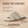 CUSHIONAIRE Women's Voyage Fur Faux Shearling lined slide sandal +Memory Foam, Wide Widths Available - 3 of 4