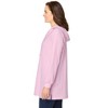 Woman Within Plus Size Rib-Knit High Pile Fleece Hoodie Sweatshirt - 4 of 4