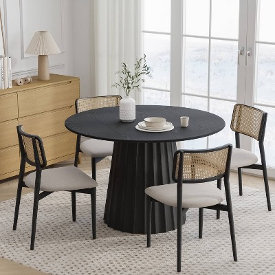 Dovelina 46" Round Dining Table Modern Wood Kitchen Table Dining Room Table for 4 People