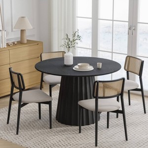 Dovelina 46" Round Dining Table Modern Wood Kitchen Table Dining Room Table for 4 People - 1 of 4