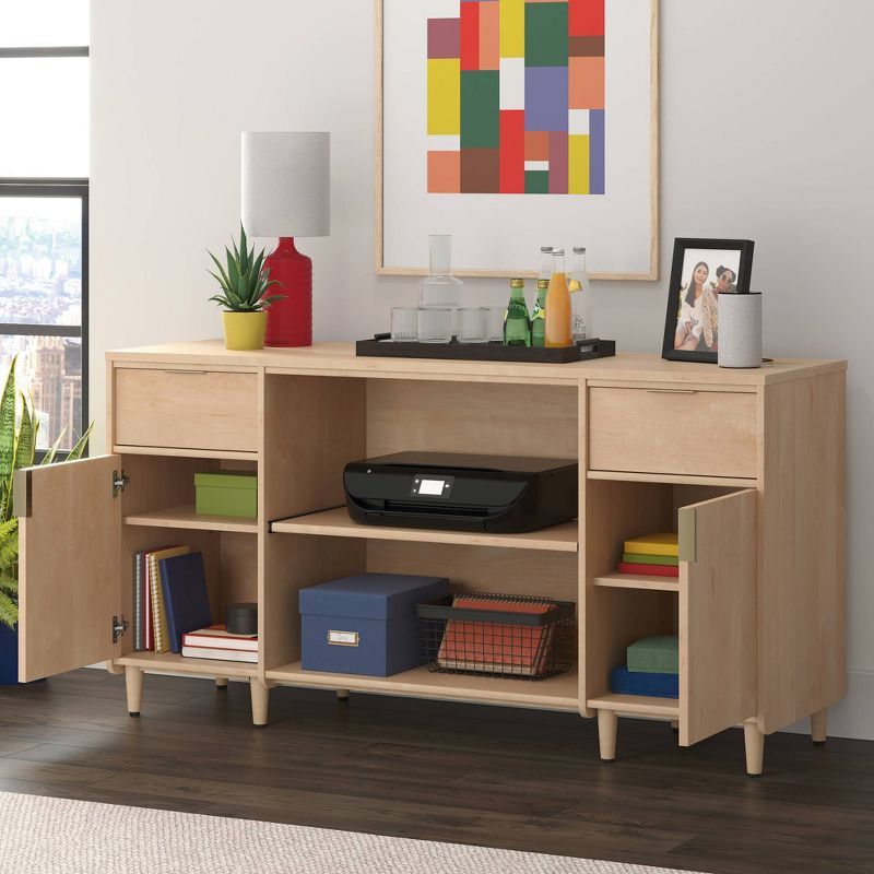 Sauder Clifford Place Credenza for TVs up to 65&#34; Timber Oak, 3 of 9