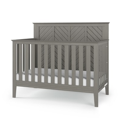 Child Craft Atwood 4-in-1 Convertible Crib, Converts to Day Bed, Toddler Bed and Full Size Bed, 3 Mattress Positions, Baby Safe Finish (Lunar Gray)