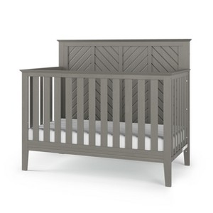 Child Craft Atwood 4-in-1 Convertible Crib, Converts to Day Bed, Toddler Bed and Full Size Bed, 3 Mattress Positions, Baby Safe Finish (Lunar Gray) - 1 of 4
