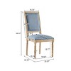 Set of 2 Rustic Dining Chairs with Upholstered Seat and Back,Fluted Wood Legs for Farmhouse Dining Room-Cuddlewood - 4 of 4