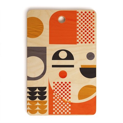 17" x 12" Wood Showmemars Mid-Century Rectangular Cutting Board - society6