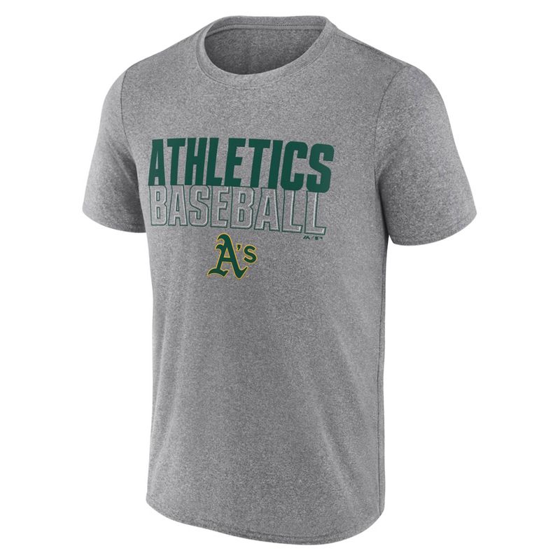 MLB Oakland Athletics Men's Gray Athletic T-Shirt, 2 of 4