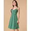 Allegra K Women's Floral Twist Front Knee Length Summer Adjustable Strap Sundresses - 2 of 4
