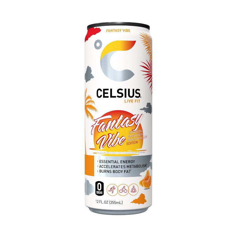 Celsius Sparkling Fantasy Vibe Energy Drink - 12 fl oz Can, 1 of 7