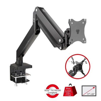 SIIG Single Monitor Heavy-Duty Premium Gas Spring Desk Mount CE-MT2Z11-S1 - Thumbnail 2