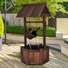Costway Garden Rustic Wishing Well Water Fountain Wooden Outdoor Electric Backyard Pump - 3 of 4
