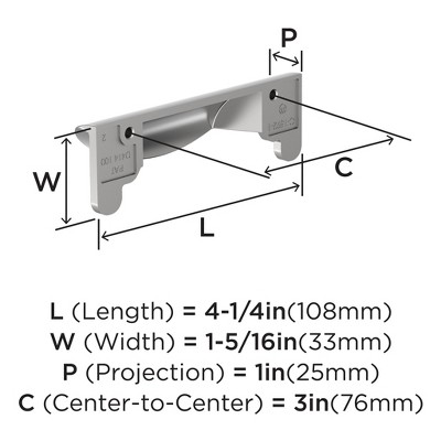 Amerock 3-Inch Stainless Steel Cabinet Cup Pull
