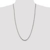 Black Bow Jewelry 3.5mm Sterling Silver, Diamond Cut Solid Rope Chain Necklace - 2 of 4