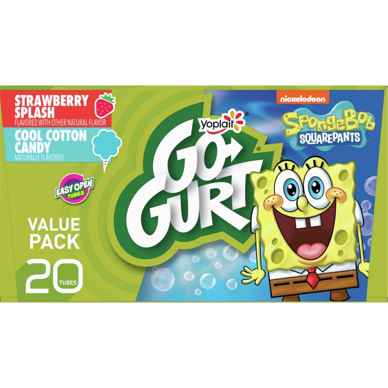 Yoplait Go-Gurt Strawberry/Cotton Candy Fat Free Kids&#39; Yogurt - 40oz/20ct, 6 of 9
